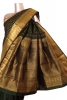 Pure Handloom Butta Contrast Kanjeevaram Silk Saree